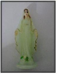 10CM Our Lady Of Grace Glow In The Dark Plastic Statue