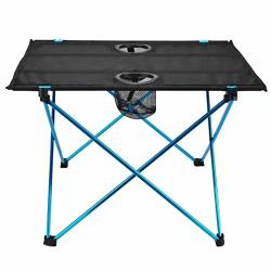Camp Table Portable Camping Table Fold Up Lightweight With Carry Bag For Outdoor Beach Picnic Bbq And Travel Black blue Medium
