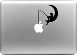 Tuff-Luv Fishing Moon Grafitti Sticker Decal For Apple Macbook