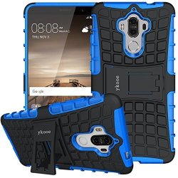 Huawei Mate 9 Case Shield Series High Impact Shock Proof Phone Cases Armor Silicone Rugged Cover For Huawei Mate 9 Case With Kickstand Blue
