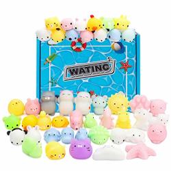 Watinc 50 Pcs Mochi Squishies Toy Squeeze Cat Squishies For Mochi Party Favors Birthday Gifts For Boys & Girls MINI Cute Animal Squishies Toys