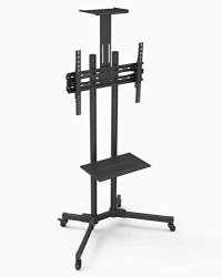 Mobile Tv Stand - Steel Tv Trolley For Exhibition Display - Floor Cart For Lcd LED Plasma Tvs- Trolley Floor Stand With Blocking