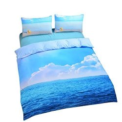 Sleepwish Sea Themed Bedding 3 Piece Cool 3D Print Soft Ocean Themed Bedding Starfish Duvet Cover Set - Au Single