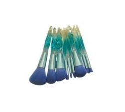 Blue Sparkle Make Up Brushes- 10 Pieces