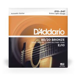 EJ10 80 20 Bronze Extra-light Acoustic Guitar Strings - 10-47