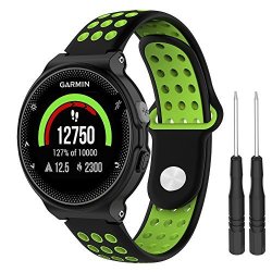 Garmin Forerunner 735XT Band Replacement Band For Garmin Forerunner 220 230 235 620 630 735XT Eway Smart Watch Replacement Band Silicone Fitness Tracker Bands Black Lime