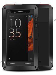 Love Mei Waterproof Aluminum Case For Sony Xperia Xz 5.2 Inch With Tempered Glass Screen Cover Protector Blacktwo-years Warranty