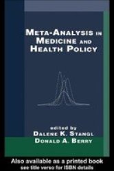 Meta-Analysis in Medicine and Health Policy Chapman & Hall CRC Biostatistics Series
