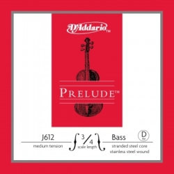 D'addario Prelude Double Bass D String 3 4 Size - Medium Tension