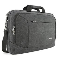 15.6 Inch Laptop Messenger Case Evecase 15.6" Canvas Shoulder Bag - Dark Grey W Handles Shoulder Strap For Laptops Samsung Ultrabooks Apple Macbo