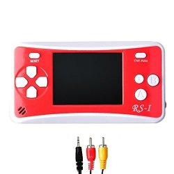 GAM3GEAR 3 X Aaa Built-in 152 Retro Classic Games 2.5" Lcd Handheld Game Console With Speaker Red white