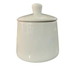 Sugar Basin With Lid Tapered White Porcelain