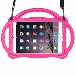 Etopxizu Kids Case Compatible Ipad MINI 1 2 3 4 Light Weight Shockproof Silicone Handle Stand Kids Case Cover With Shoulder Strap Lanyard Compatible With Ipad MINI