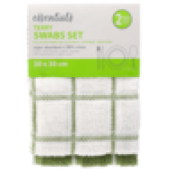 Terry Swab Set 2 Piece Colour May Vary