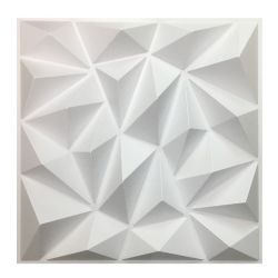 3D Pvc Wall Panel 500X500MM Matt White S132 16 Pieces =4 Square Meter