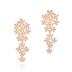 Blossom Full Chandelier Earrings - 18KT Rose Gold Vermeil