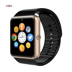 Amazingforless GT08 Bluetooth Touch Screen Smart Wrist Watch Phone With Camera - Gold