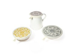 Small Dish & Bowl Covers Set Of 3 Herbs