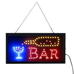  LED Open Sign, AGPTEK 19x10inch LED Business Open Sign  Advertisement Board Electric Display Sign, Two Modes Flashing & Steady  Light, for Business, Walls, Window, Shop, bar, Hotel,with Open/Close Sign 