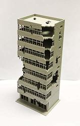 Fidgetkute Outland Models Railway Scenery City Ruin Building Abandoned Tall Office N Scale Show One Size