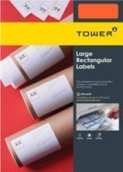 A4 Inkjet Laser Colour Labels - Fluorescent Orange 210 X 297MM 100 Sheets - 1-UP