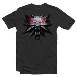 The Witcher 3 Medallion-mens Tee- Grey XL