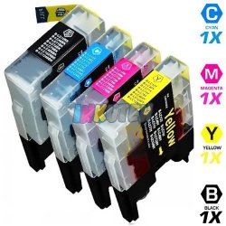 Inkuten Compatible Brother LC71 Series Combo Pack Of 4 High Yield Inkjet Cartridges 1 Black 1 Cyan 1 Magenta 1 Yellow Brother