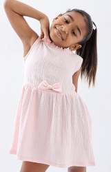 Pre Girls Double Wall Dress - Pink - Pink 5-6 Years