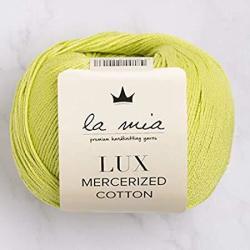 5 Ball Pack La Mia Lux Mercerized Cotton Total 8.8 Oz. 100% Cotton Each 1.76 Oz 50G 150 Yrds 164 M 2 :fine-sport Yellow Green - 150