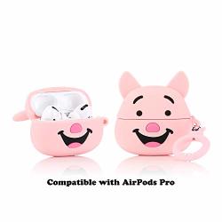 Lkdepo 3D Cartoon Silicone Airpods Pro Case Cover With Keychain Cute Comic Skin Design Airpods Pro Charging Protective Covers Compatible With Airpods Pro 2019