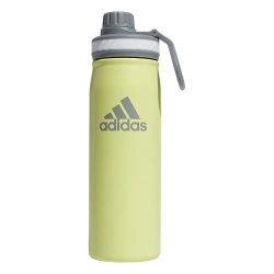 Adidas 600 Ml 20 Oz Metal Water Bottle Hot cold Double-walled Insulated 18 8 Stainless Steel Pulse Yellow grey white One Size
