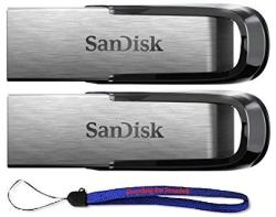Sandisk Ultra Flair USB 2 Pack 3.0 32GB Flash Drive High Performance SDCZ73-032G-G46 - With 1 Everything But Stromboli Tm Lanyard