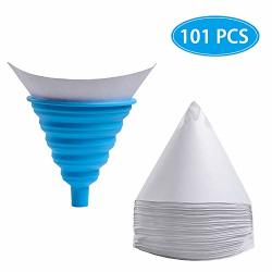 Hstech Strainer Cone Silicone Funnel Filter Tip Cone Shaped Fine Nylon Mesh Funnel W hooks Disposable - Automotive Spray Guns Arts & Crafts 100PCS With