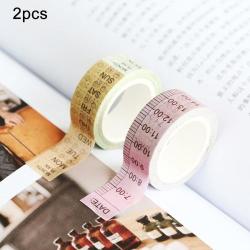 2 Pcs Creative Timeline And Week Plan Diy Notebook Decorative Hand Tearing Tape Washi Tape School...