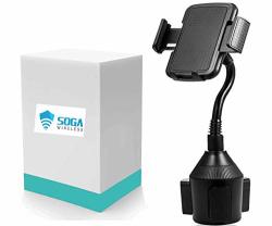 Soga Cup Holder Phone Mount Adjustable Gooseneck Cradle Car Mount For Cell Phone Motorola Moto G8 PLAY G8 PLUS E6 PLAY E6 PLUS G7 G7 PLUS G7 POWER G7 PLAY E5 PLUS E5