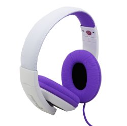 Syba Connectland Over Ear 3.5MM Wired Headphone Microphone Lightweight Adjustable Headband For Kids Teens Adults. Iphone Ipad Tablet Purple CL-AUD63032