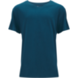 Mens Blue V-neck T-Shirt S-xxl