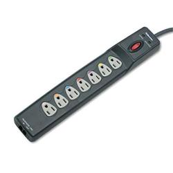 Power Guard Surge Protector 7 Outlets 12 Ft Cord 1600 Joules Gray