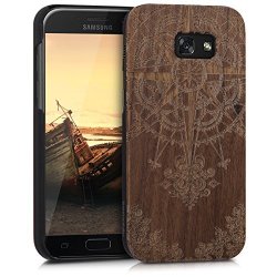 Kwmobile Protective Case For Samsung Galaxy A5 2017 With Cork Cover And Pockets Hardcase In Dark Brown