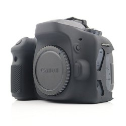 Fnship Professional Soft Silicone Rubber Camera Protective Cover Case Skin For Canon Eos 80D Digital Slr Camera Black