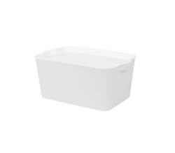 Venus Small Storage Box Cool Grey With White Lid