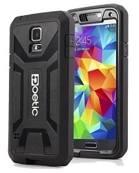 Samsung Galaxy S5 Case - Poetic Samsung Galaxy S5 Case Revolution Series - Heavy Duty Dual Layer Complete Protection Hybrid Case With Built-in Screen