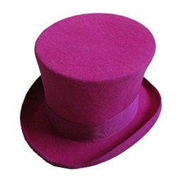 Women Rose Wool Felt Top Hat Steampunk Mad Hatter 7" Tall Gentlemen Magic Topper Hats S= 55CM 6 7 8