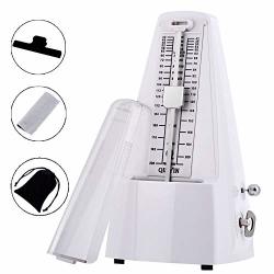 Mechanical Metronome Pyramid With Bell Spring Mechanism Traditional Mechanical Metronome For Piano guitar drums bass tuner Combo violin White