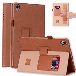 Ratesell Mediapad M6 10.8 Case Multi-angle Business Cover Built In Pocket Hand Strap Compatible With Huawei Mediapad M6 10.8 2019 Release Auto Sleep wake Brown