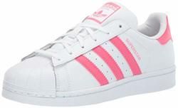 Adidas Originals Unisex Superstar Running Shoe White real Pink real Pink 6 Medium Us Little Kid