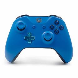 Blue Wireless Controller Compatible Xbox One xbox One S Console - Features 3.5MM Headset Jack - Custom Chrome Blue Direction Button