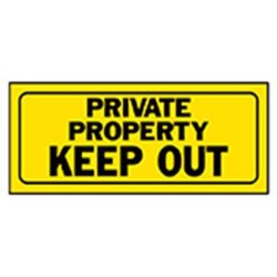 Hy-ko Prod Private Keep Sign 6" X 14" 23006
