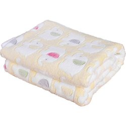 Pet Dog Blanket Fleece Cat Blankets Soft And Cute Elephant Print S:15.723.6 Inch Yellow