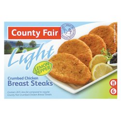County Fair - Light Chicken Breast Steaks Lemon & Pepper 400G